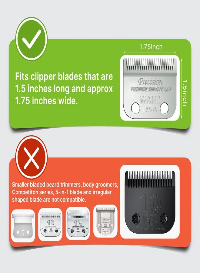 CR8GR8 Clipper Guards for Wahl 10 12 14 16 18 20 Hair Clipper Guards 6pcs Extra Long Clipper Guard Attachments 2.5 Inch Clipper Guides Multiple Sizes Universal 2.5", 2.25", 2", 1.75", 1.5", 1.25" (Black) - Image 3